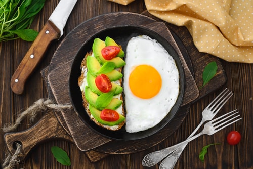 Healthy breakfast avocado toast
